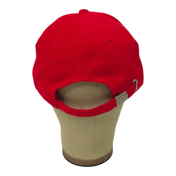 Switzerland Logo Strap Back Cap Spell Out Embroidered Hat Red DK Doerig Kreier - Picture 4 of 15